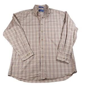 Pendleton Mens Broadway Cloth plaid button down shirt. Size L. outdoors, casual